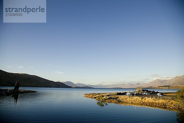 Lake Tekapo New Zealand sunset Light on the lake