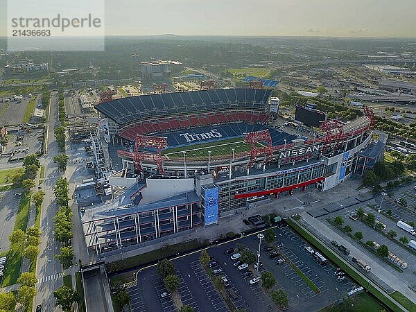 Aerial view of Nissan Stadium  home of the NFLs Tennessee Titans