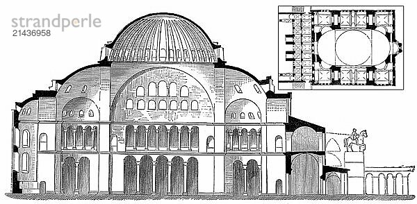 Hagia Sophia or St. Sophia church  Hagia Sophia Mosque Museum  Istanbul  Turkey  Asia