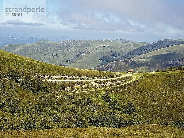 Mountain hut on the Napoleon Route close to the French-Spanish border  St Jean Pied de Port  France  Europe