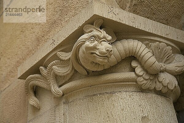 Historic animal sculpture  Heilbronn  Heilbronn-Franken  Baden-Württemberg  Germany  Europe