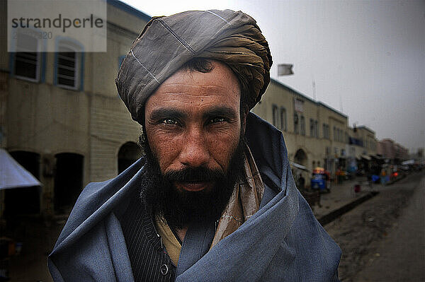 Portrait of a Taliban man in Kandahar  Afghanistan.