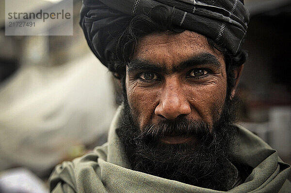 Portrait of a Taliban man in Kandahar  Afghanistan.