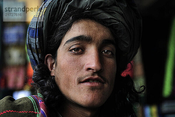 Portrait of a Taliban man in Kandahar  Afghanistan.