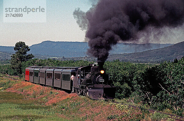 The Cumbres & Toltec Scenic Railroad travels between New Mexico and Colorado.