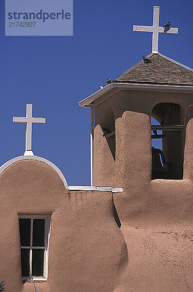 The Church of St. Francis of Assisi at Ranchos de Taos  New Mexico.Built in 1772 after the initial mission-building phase in New Mexico.