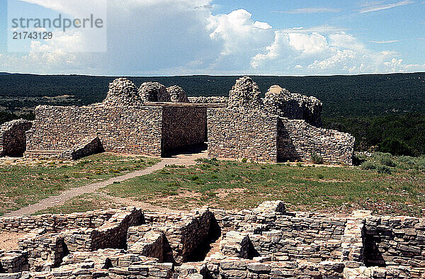 Salinas Pueblo Missions National Monument  Gran Quivira Ruins  New Mexico.