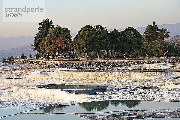 Sinter terraces of Pamukkale in Turkey