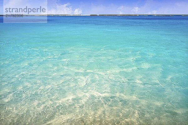 Caribbean tropical beach turquoise water texture in Mexico