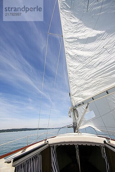 An image of a sailing boat at Starnberg Lake in Germany