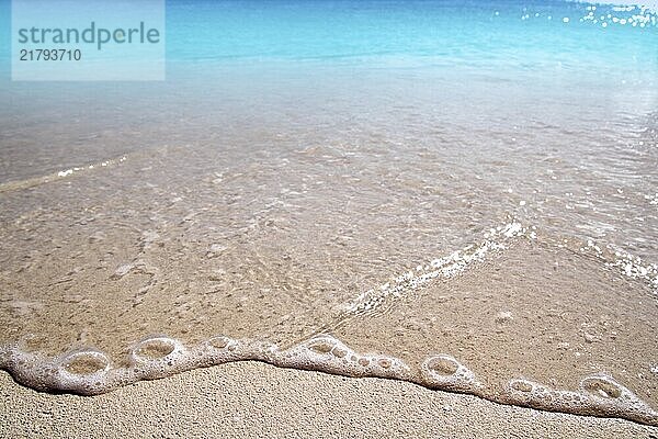 Caribbean clear beach sand texture shore wave foam