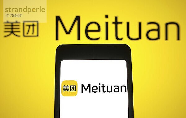 June 4  2024  Brazil. In this photo illustration  the Meituan logo is displayed on a smartphone screen