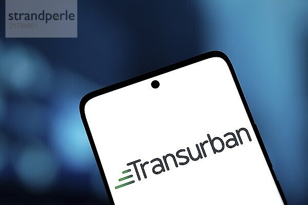 Dhaka  Bangladesh- 16 jan 2025  Transurban logo is displayed on smartphone