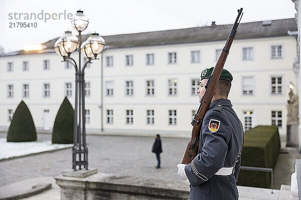 Soldier of the guard battalion at the Federal President's New Year's reception at Bellevue Palace  Berlin 14 January 2025