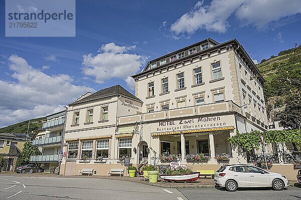 Hotel and Restaurant Zwei Mohren  Rheinuferstraße  Assmannshausen  Hesse  Germany  Europe