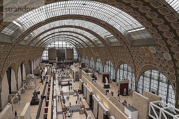 PARIS  FRANCE  MAY 29  2022  Main hall of famous museum d'Orsay in Paris  France  Europe