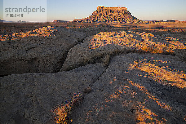 Sunrise on Factory Butte  near Hanksville  Utah.