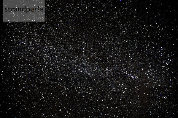 Stars in the night sky above Bunes Beach  Moskenesoya  Lofoten Islands  Norway.