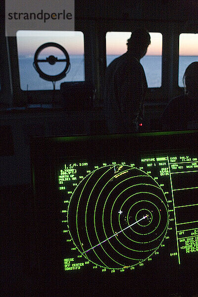 Detail of navigational equipment on a ship.